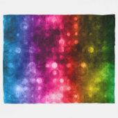 Rainbow Colors Abstrakt Bokeh Design Fleecedecke (Vorderseite (Horizontal))