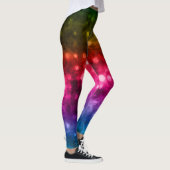 Rainbow Colors Abstrakt Bokeh Design Leggings (Rechts)