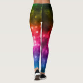 Rainbow Colors Abstrakt Bokeh Design Leggings (Rückseite)