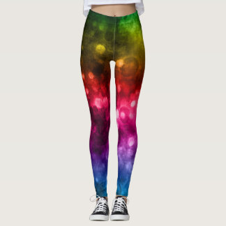 Rainbow Colors Abstrakt Bokeh Design Leggings