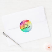 Rainbow Colors Abstraktes Design - Candle Business Runder Aufkleber (Umschlag)