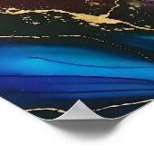 Rainbow Colors Alcohol Ink Painting Poster (Ecke)