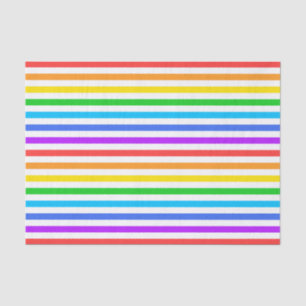 Rainbow Colors and White Stripes Tissue Seidenpapier