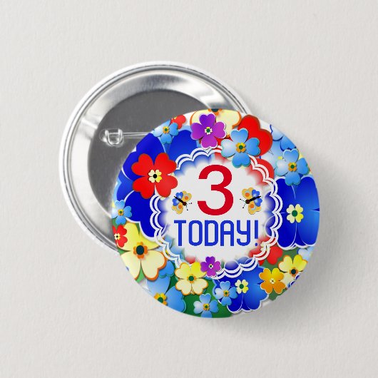 Rainbow Colors Anpassbares Alter Button (Vorne & Hinten)