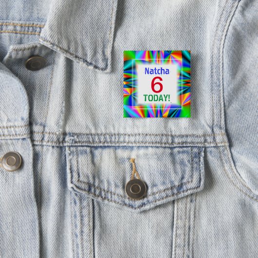 Rainbow Colors Anpassbares Alter Button (Beispiel)