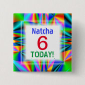 Rainbow Colors Anpassbares Alter Button (Vorderseite)