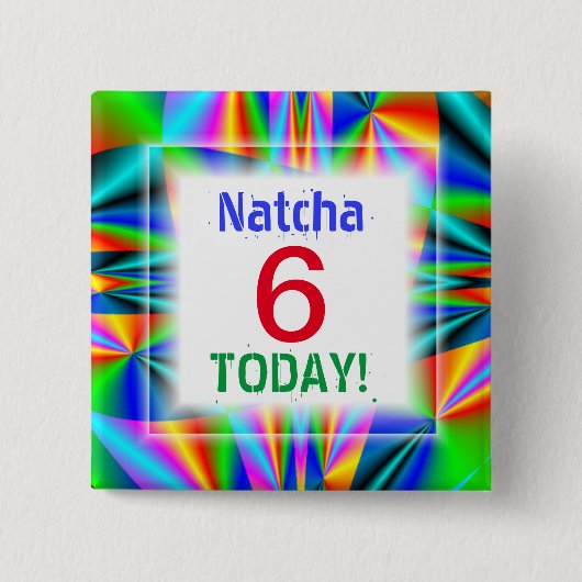 Rainbow Colors Anpassbares Alter Button (Vorderseite)