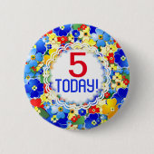 Rainbow Colors Anpassbares Alter Button (Vorderseite)