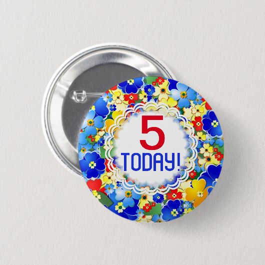 Rainbow Colors Anpassbares Alter Button (Vorne & Hinten)