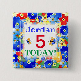 Rainbow Colors Anpassbares Alter Button