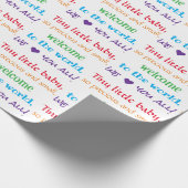 Rainbow Colors Baby Gift Wrap, Baby Shower Decke, Geschenkpapier (Ecke)