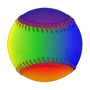 Rainbow Colors Baseball Ball