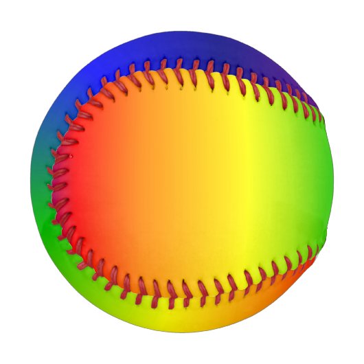 Rainbow Colors Baseball Ball (Vorderseite Links)