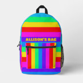 Rainbow Colors Bedruckter Rucksack (Vorderseite)