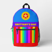 Rainbow Colors Bedruckter Rucksack (Vorderseite)