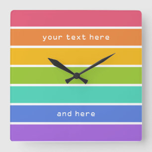 Rainbow Colors benutzerdefinierte Wanduhren