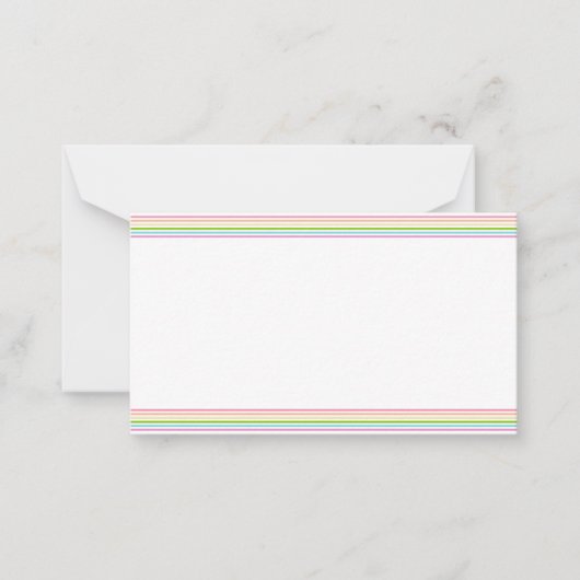 Rainbow Colors Blank Template Elegant Modern Mitteilungskarte (Vorderseite)