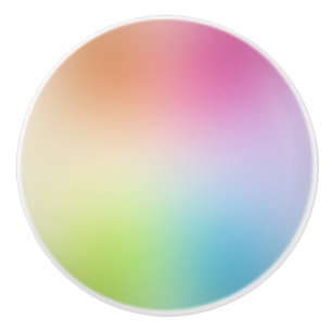 Rainbow Colors Blue Green Pink Red Lila Yellow Keramikknauf