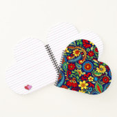 Rainbow Colors Blume Paisley Design Notizblock (Innenseite)