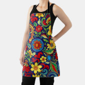 Rainbow Colors Blume Paisley Design Schürze (InSitu)