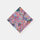 Rainbow Colors Blume Paper Napkin Serviette (Ecke)