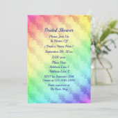 Rainbow Colors Brautparty Einladung (Stehend Vorderseite)