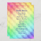 Rainbow Colors Brautparty Einladung (Vorne/Hinten)