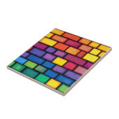 Rainbow Colors Brick Pattern Fliese (Seite)