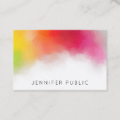 Rainbow Colors Business Moderne Abstrakte Farben Visitenkarte (Vorderseite)
