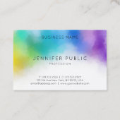 Rainbow Colors Business Moderne Abstrakte Farben Visitenkarte (Rückseite)