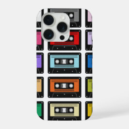Rainbow Colors Cassettes Print Vintage Cassette Ta iPhone 15 Pro Hülle