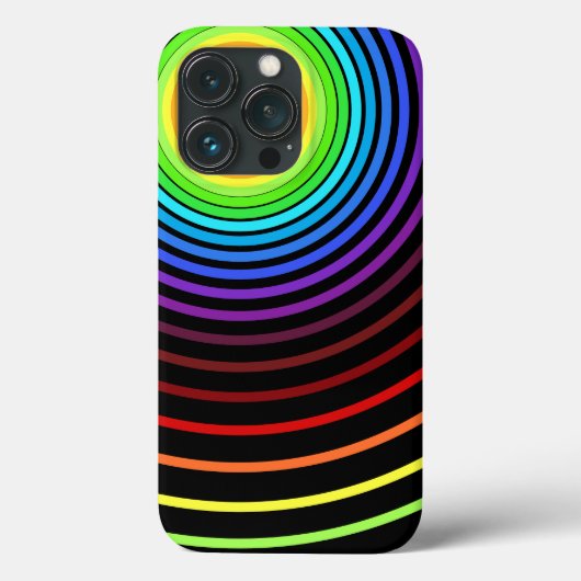 Rainbow Colors Circles iPhone Case - Wählen Sie Fa (Rückseite)