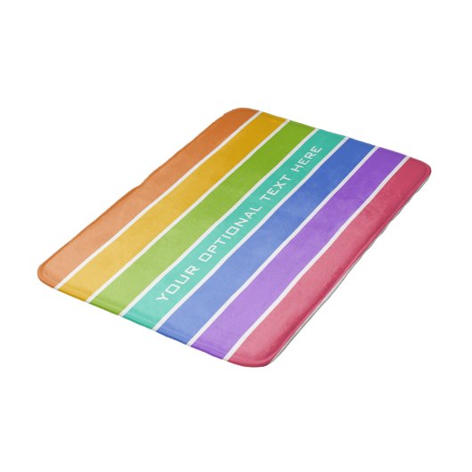 Rainbow Colors Custom Bad Matten (Schrägansicht)