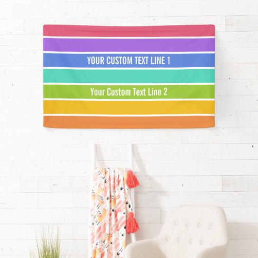 Rainbow Colors Custom Banner (Insitu)