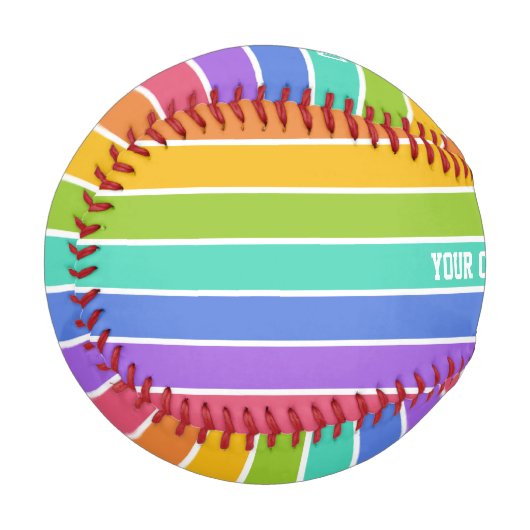 Rainbow Colors custom baseball (Vorderseite Links)