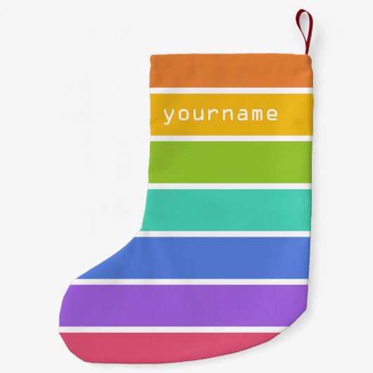 Rainbow Colors custom Christmas Strumpf Kleiner Weihnachtsstrumpf (Rückseite)