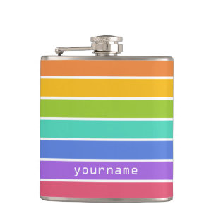 Rainbow Colors custom flask Flachmann