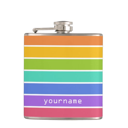 Rainbow Colors custom flask Flachmann (Vorderseite)
