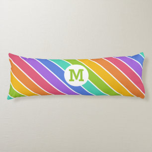 Rainbow Colors custom monogram body cushs Seitenschläferkissen