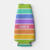 Rainbow Colors custom monogram Flaschenkühler (Vorderseite)