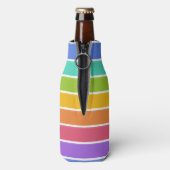 Rainbow Colors custom monogram Flaschenkühler (Flasche Rückseite)