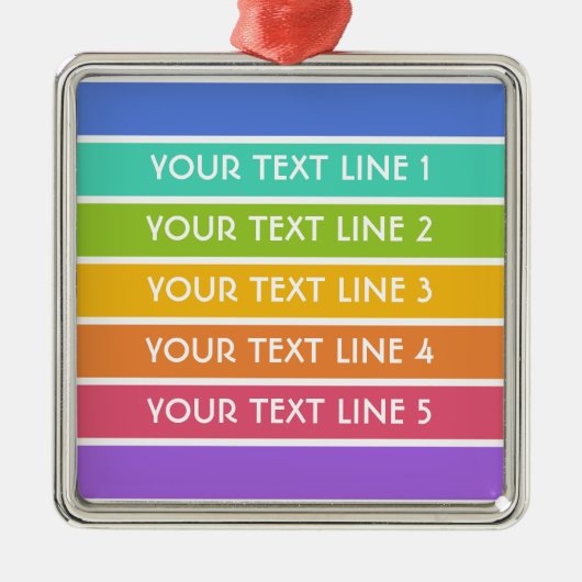 Rainbow Colors Custom Ornament (Vorne)