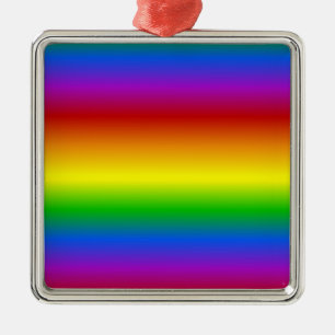 Rainbow Colors Custom Ornament Aus Metall