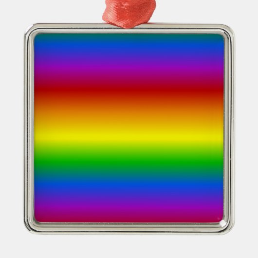 Rainbow Colors Custom Ornament Aus Metall (Vorne)