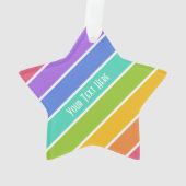 Rainbow Colors Custom Ornaments Ornament (Rückseite)