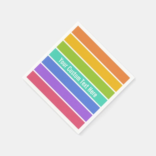Rainbow Colors custom paper napkins Serviette (Ecke)