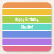 Rainbow Colors Custom Party Untersetzer