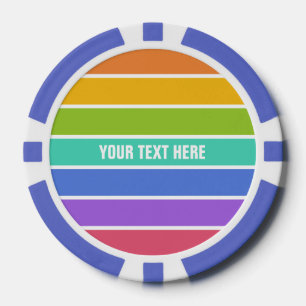 Rainbow Colors Custom Poker Chips
