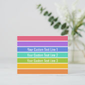 Rainbow Colors Custom Postcard Postkarte (Stehend Vorderseite)