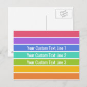 Rainbow Colors Custom Postcard Postkarte (Vorne/Hinten)